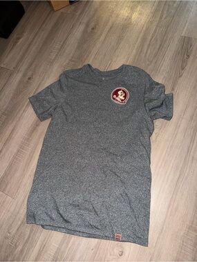 Gray Short-Sleeve Men's T-Shirt with Team Emblem